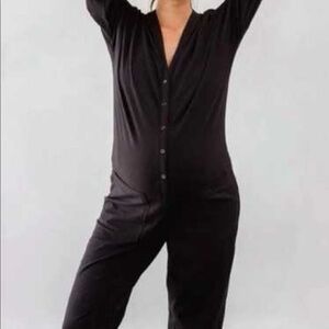 Storq Black Utility maternity Jumpsuit